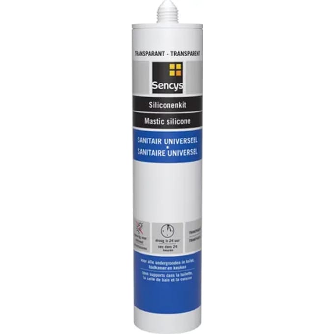 Sencys Siliconenkit Sanitair Transparant 310ml