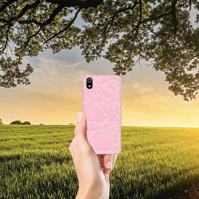 Xiaomi Redmi 7A TPU Case White Flowers