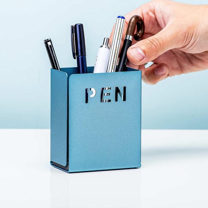 Trendform Pennenbakje - Zilverblauw