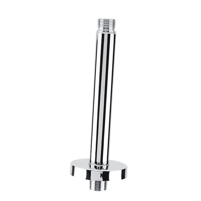 RVS Ronde Bovenkant Douchearm Pijp Wandmontage voor Badkamer Plafond Douchekop 6 inches black