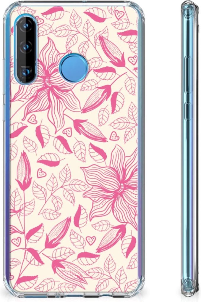 Huawei P30 Lite Case Pink Flowers
