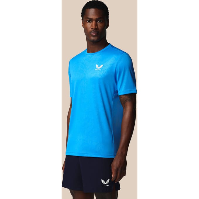 Heren Adapt All-over Print T-shirt - Blauw