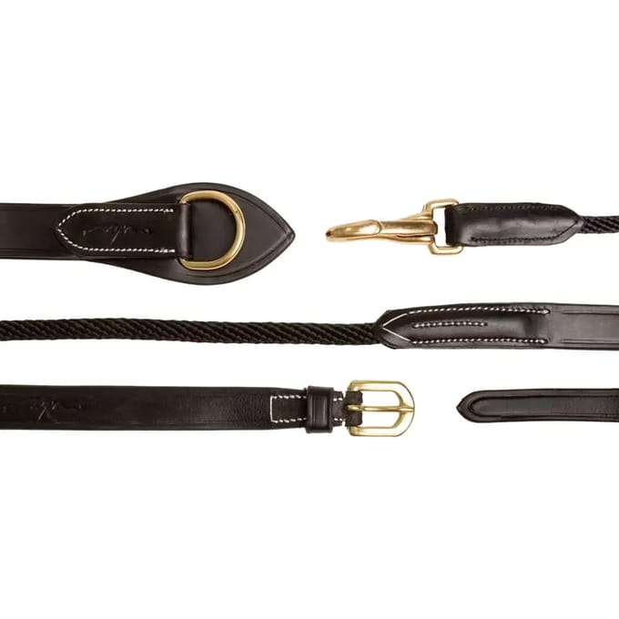 Dy'on - Slofteugel in leer/nylon 5/8 Zwart Full