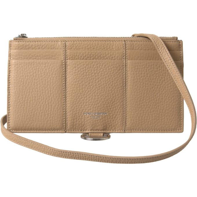 Kruisbodystijl Portemonnee van Pebble Grain Leer