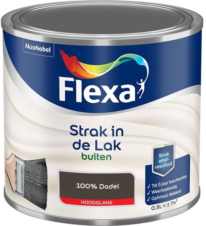Flexa - Strak In De Lak Buitenlak Hoogglans - 100% Dadel - Mengverf - 500 Ml