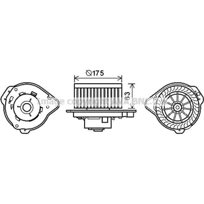 Elektromotor, interieurventilator AVA COOLING VO8174