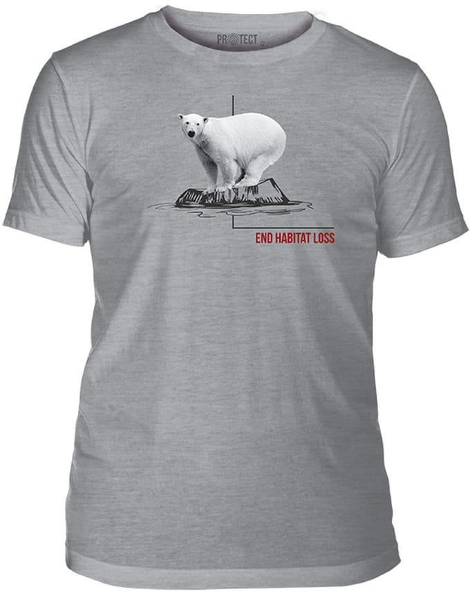 T-shirt End Habitat Loss Polar Bear Tri-Blend L