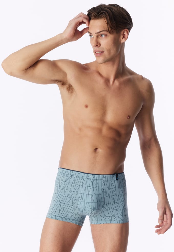Modal short met patroon, ijsblauw - Long Life Soft 7