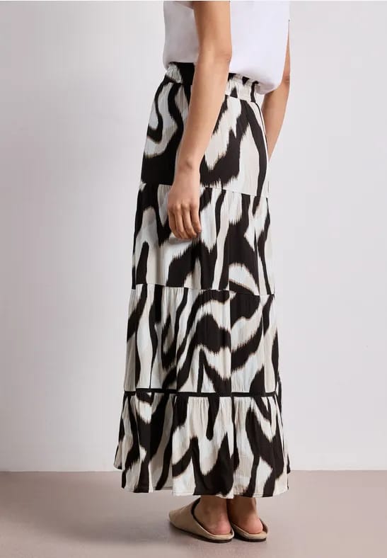 Maxirok in mousseline kwaliteit met print