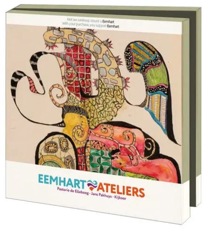 Kaartenmapje met env, vierkant: Eemhart, Pastorie de Elleboog