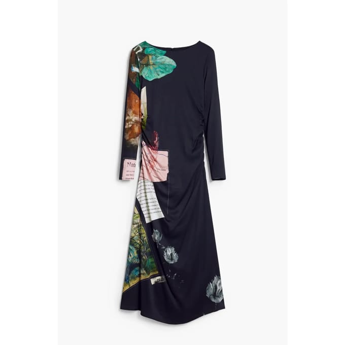 Damesjurk met lange mouwen Desigual Patch Fiona