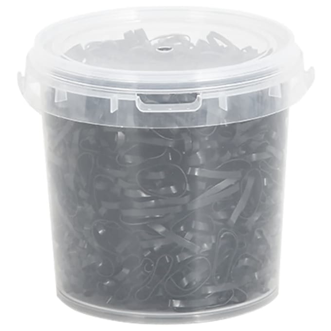 vidaXL - Haarelastiekjes - paard - 1500 - st - silicone - zwart