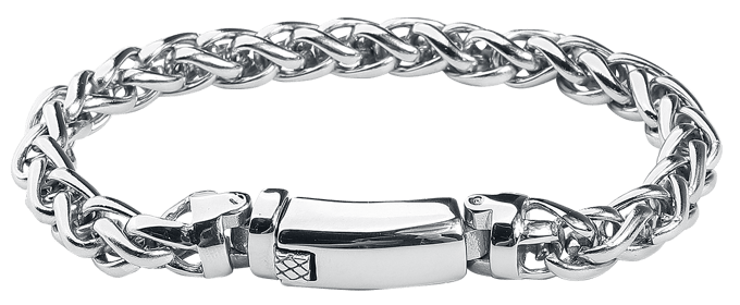 etNox hard and heavy Armband - Basic - voor Mannen - zilverkleurig