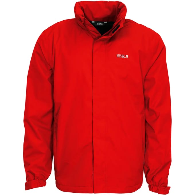 Pro-X Elements - Opbergbare regenjas voor heren - Gerrit - Lava-rood - maat M