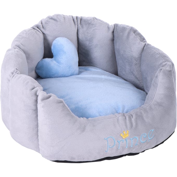 Hondenmand Prince Grijs/Blauw L45 x B40 x H30 cm
