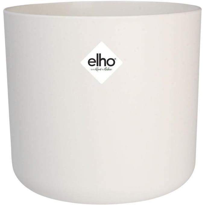 Elho B.for Soft Rond 30 - Bloempot voor Binnen - 100% Gerecycled Plastic - Ø 29.5 x H 27.6 cm - Wit
