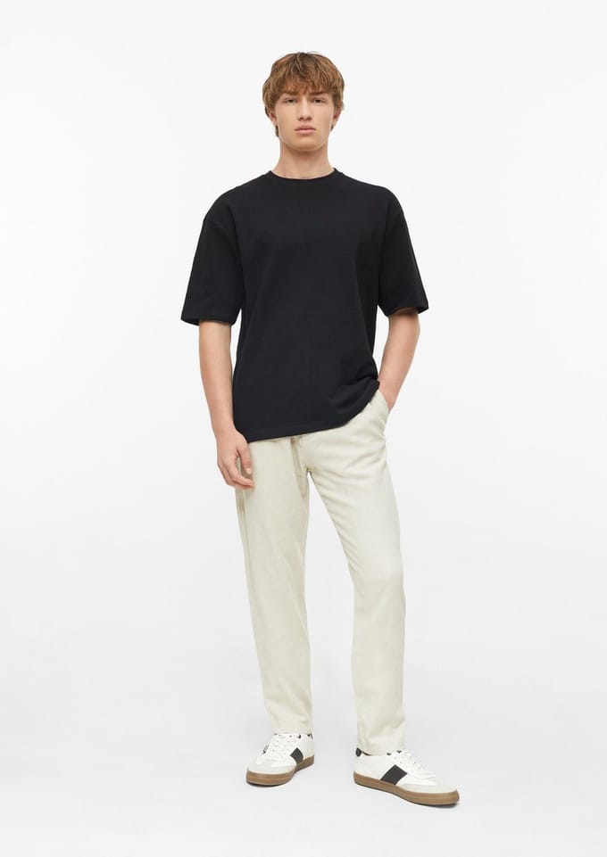 s.Oliver - male - Detroit: Relaxed fit broek van linnenmix