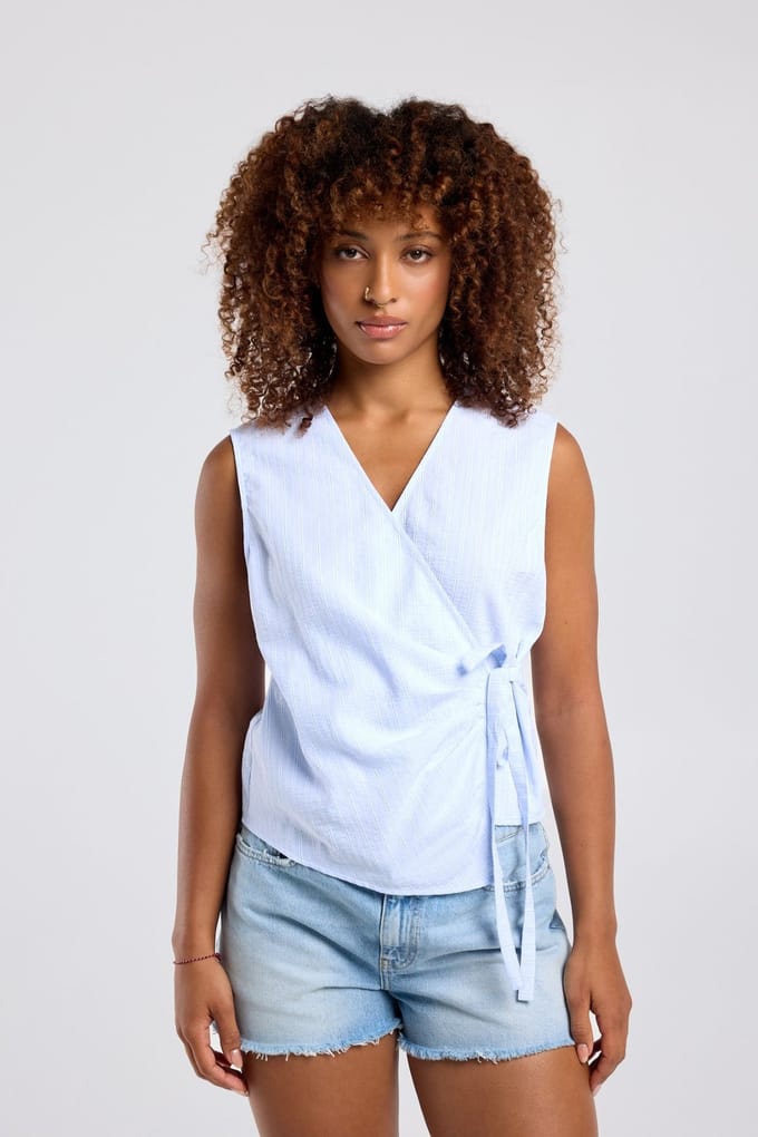 America Today Iris Blue/white Größe: XS | Blusen Outlet | Damen | Blau