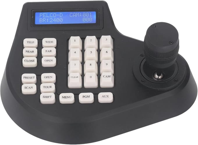Professionele PTZ Camera Controller Joystick met RS485 en LCD voor IP & Domecamera's