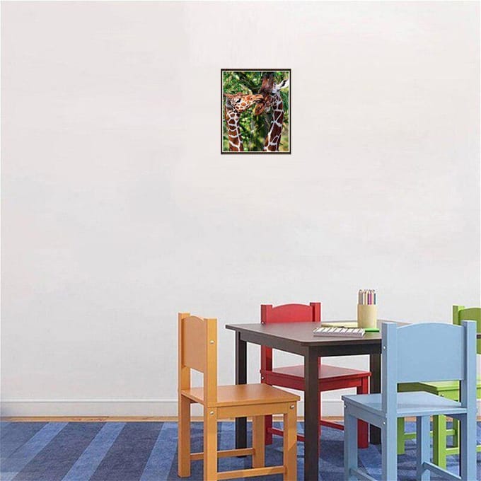 5D Diamond schilderij giraffe dier muur foto baby diamant borduurwerk kruissteek 20X30CM black