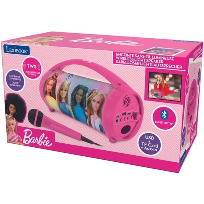 Lexibook Barbie Bluetooth Light Speaker met Microfoon - Karaoke en lichtshow
