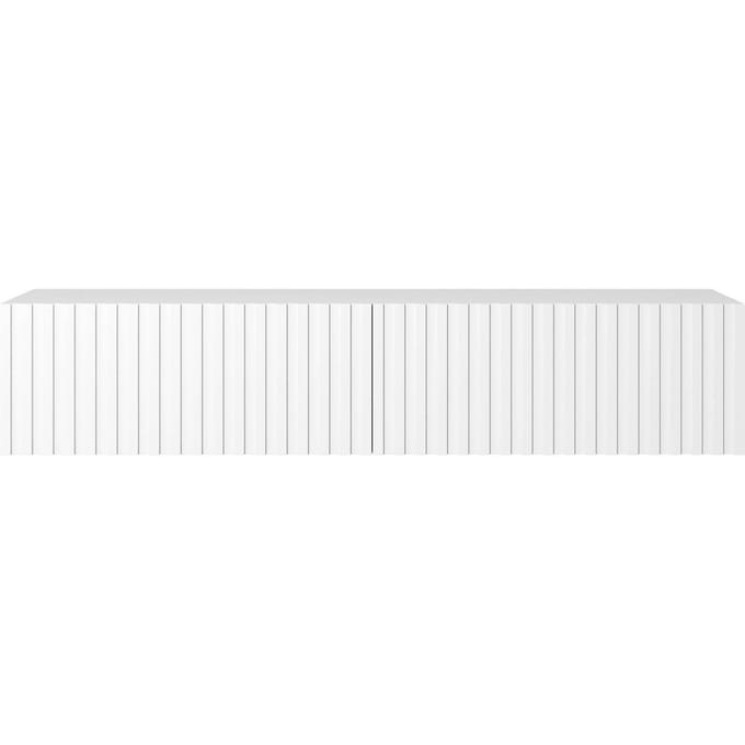 Selsey Telire - RTV kast 138,6 cm - Wit met lamellenfront