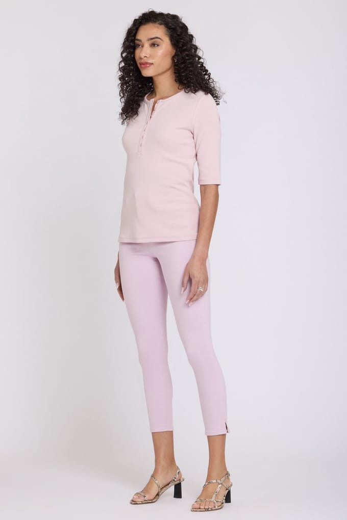 Geribbelde Ellboogmouwige Henley