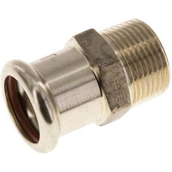 Perskoppeling - 22mm Persmof & R 3/4'' Buiseinde - Koperlegering