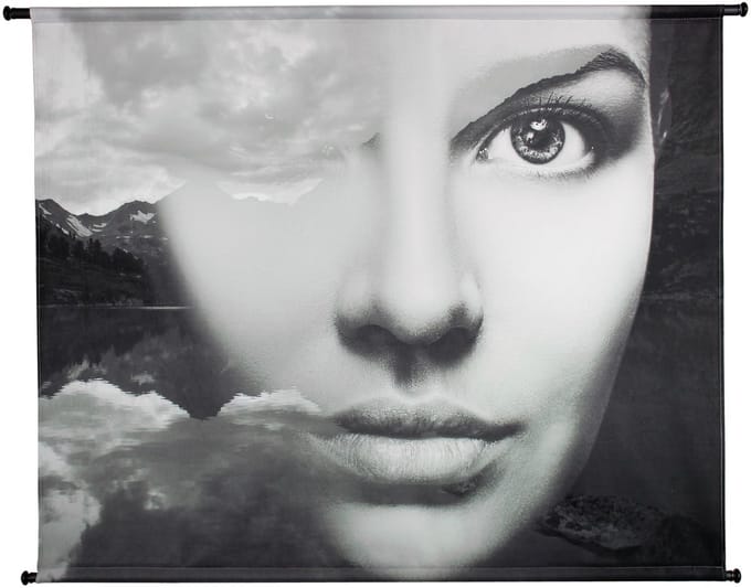 HD Collection Wanddoek Face Mountain 146x3x110cm