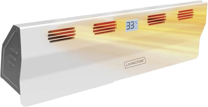 Warmtecirculator - Radiator Ventilator - Energie Besparen - Efficiënte Warmte - 42 cm Oppervlak - Wit