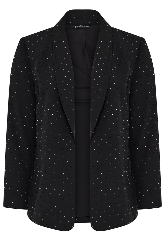 Yours London Zwarte Blazer Met Studs Size 58-60