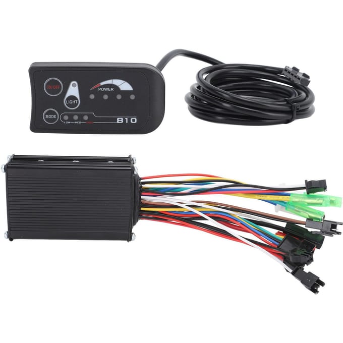 Elektrische Fiets Conversie Kit Elektrische Fiets Controller met Paneel Triple Mode 17A Controller S810 Paneel 250W 350W black