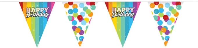 Folat BV - Bunting Rainbow Happy Birthday 6mtr.