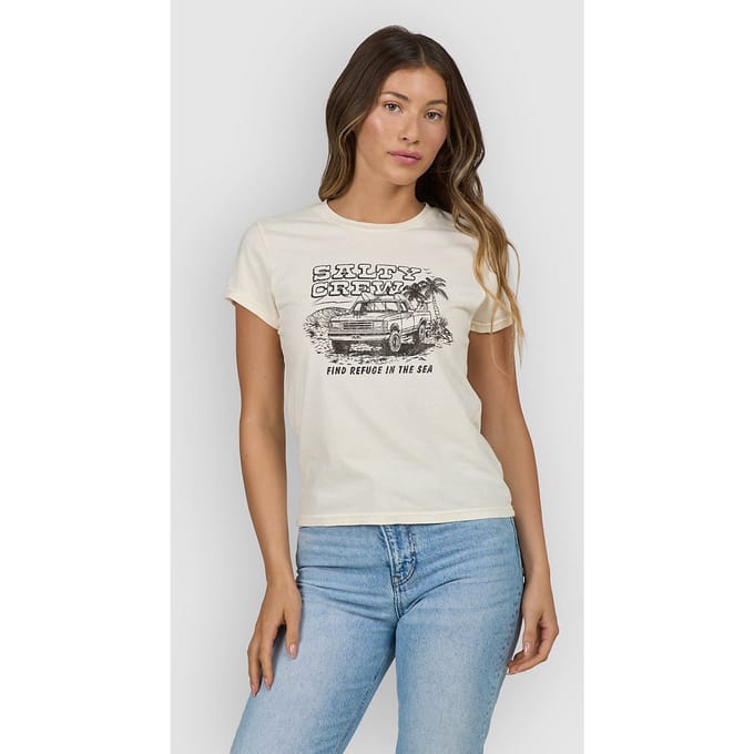 Salty Crew Truck Stop Modern T-Shirt wit
