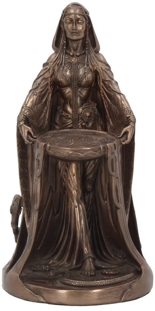 Nemesis Now Beeld/figuur Celtic Danu Goddess Bronskleurig - (hxbxd): ca. 22,5cm x 12,5cm x 12,5cm