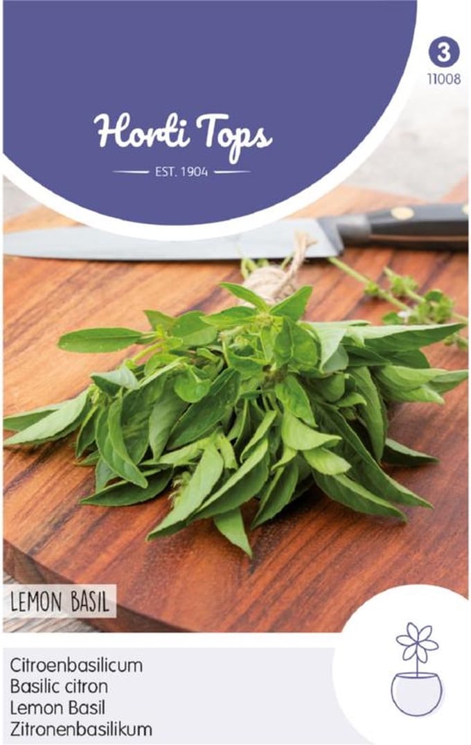Hortitops Zaden - Basilicum Citroensmaak - Lemon Basil - Kemangi