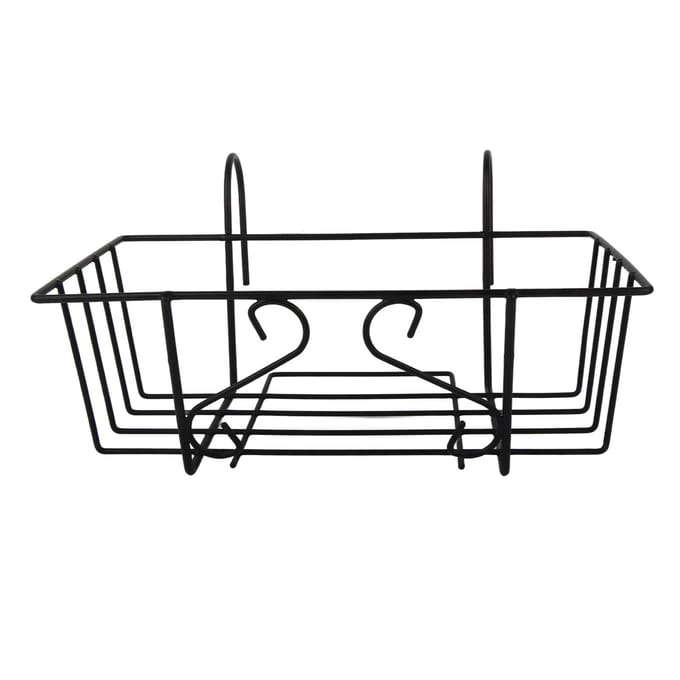 Rechthoekig Bloempotrek Balkon Plantenstandaard Reling Bloempot Houder black
