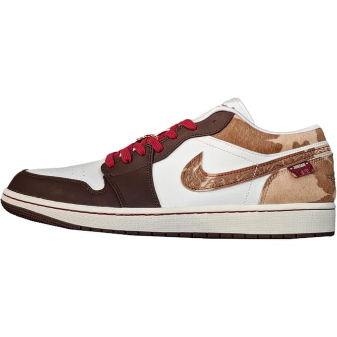 Jordan 1 Low Sneakers Heren - Wit - Maat 45 - Leer