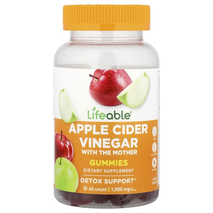 Lifeable Appelazijn Gummies, Appel, 60 Gummies