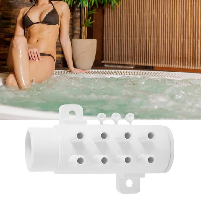Spa Hot Spring Bad PVC Waterleiding 8 Poorts Loodgietersverdeelstuk Waterafscheider Accessoire gray