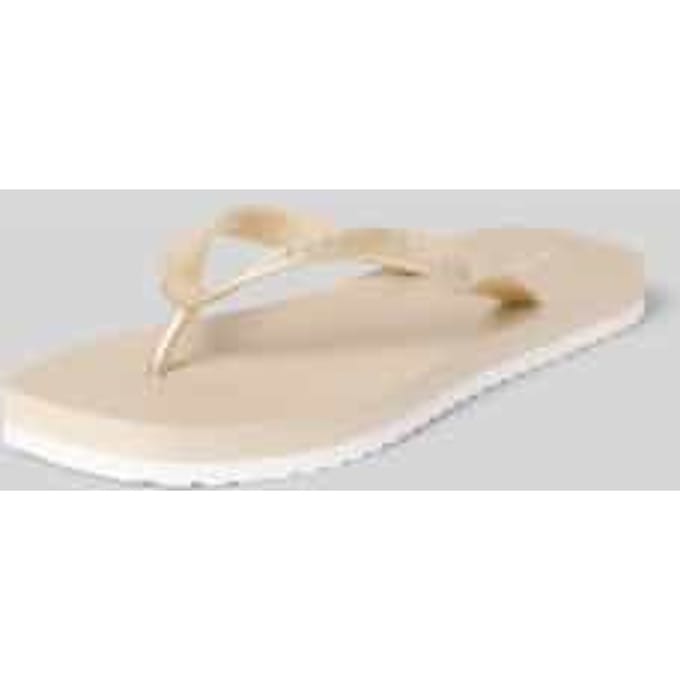 Teenslippers met labelopschrift