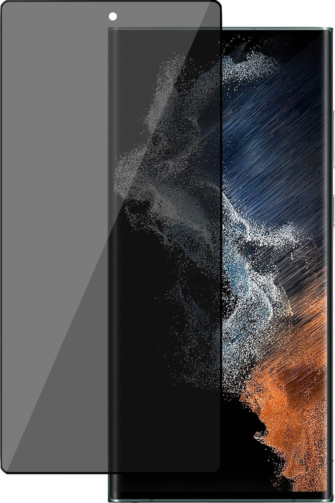 Privacy Screenprotector geschikt voor Samsung Galaxy S22 Ultra - Gehard Glas Full Screen Tempered Glass Screen Protector