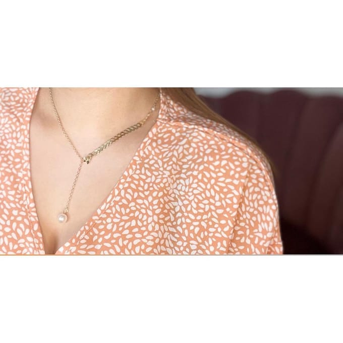 Ketting met kraaltje | goud gekleurd