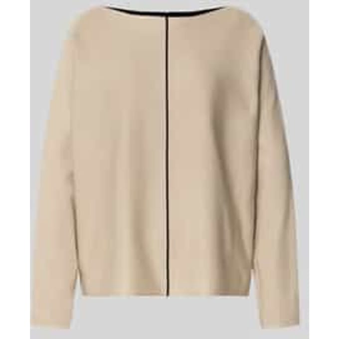 Comfort fit gebreide pullover met een anderskleurige achterkant