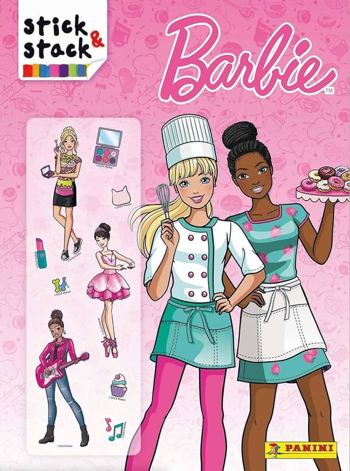 Barbie Mattel Stickerboek met herbruikbare Stickers | 22 x 30 cm