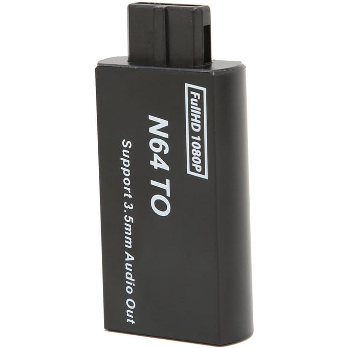 pour Convertisseur N64 vers Interface Multimédia HD 1080p Support PAL NTSC Adaptateur de Jeu Vidéo avec 3,5 mm gray
