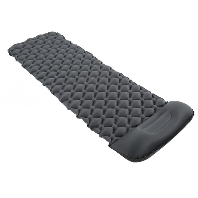 Buiten Slaapmatras TPU Vochtdicht Draagbaar met Kussen Camping Slaapmat voor Backpacken gray