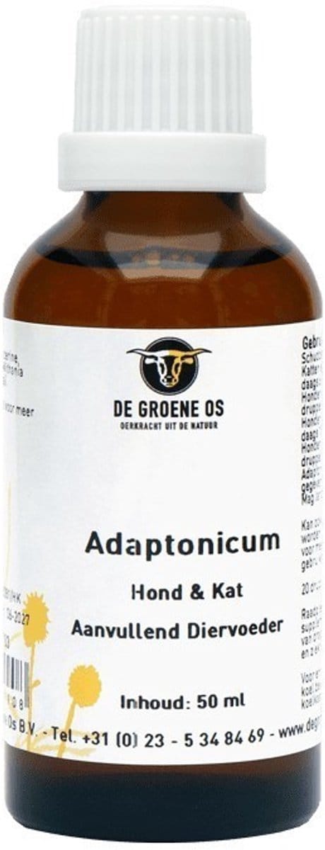 Adaptonicum Supplement De Groene Os - Ashwaganda Tinctuur 50ml - Stress Ondersteuning Honden Katten