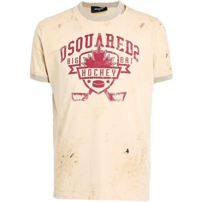 Dsquared2 Hockey Design Champagne T-shirt