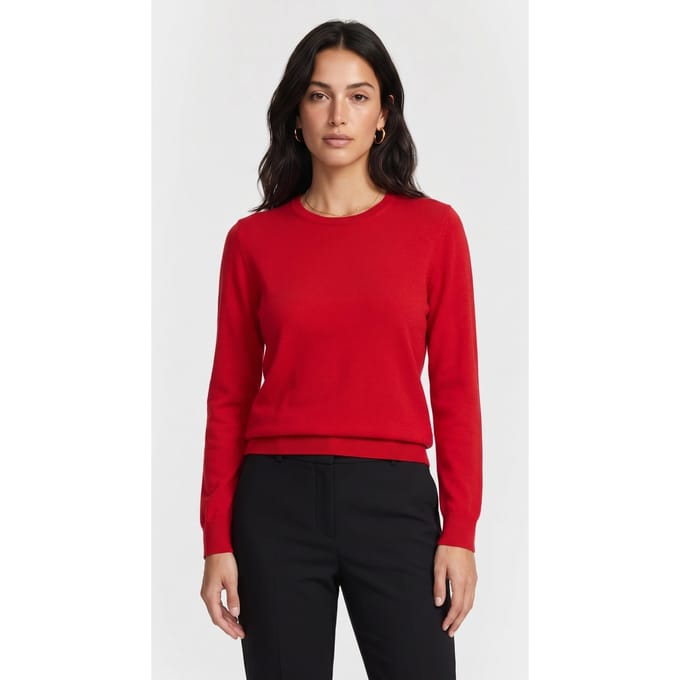 Brooks Brothers Wool Crewneck Sweater Red Größe: M | Pullover Outlet | Damen | Rot